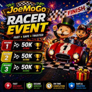 Monopoly ACME Mayhem Racers – 50.000 punten per ronde (lees de beschrijving)