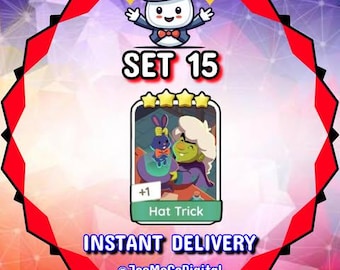 Hat Trick - Set 15 - MOGO Sticker 4 Star - Monster Mash Album ** Instant Delivery