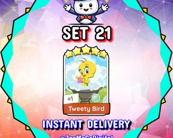 Tweety Bird - Set 21 - MonopolyGo Sticker 5 Star - Happy Harvest Album ** Instant Delivery