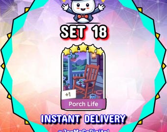 Porch Life - Set 18 - MonopolyGo Sticker 5 Star - Happy Harvest Album ** Instant Delivery