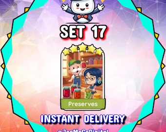 Preserves - Set 17 - MonopolyGo Sticker 5 Star - Happy Harvest Album ** Instant Delivery