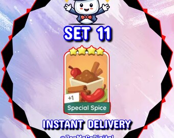Special Spice - Set 11 - MonopolyGo Sticker 4 Star - Happy Harvest Album ** Instant Delivery