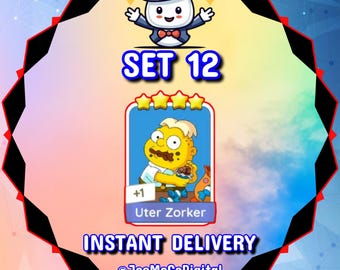 Uter Zorker Set 12 - MonopolyGo Sticker 4 Star - The Simpsons Album