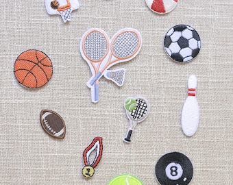 Embroidered Sports Iron On Patch Set: DIY Kids Clothes & Bags