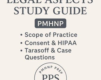 PMHNP Legal & Ethical Study Guide: ANCC Exam Prep (Digital PDF)