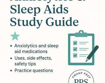 PMHNP Exam Study Guide: Anxiolytics & Sleep Aids - Practice Questions (PDF