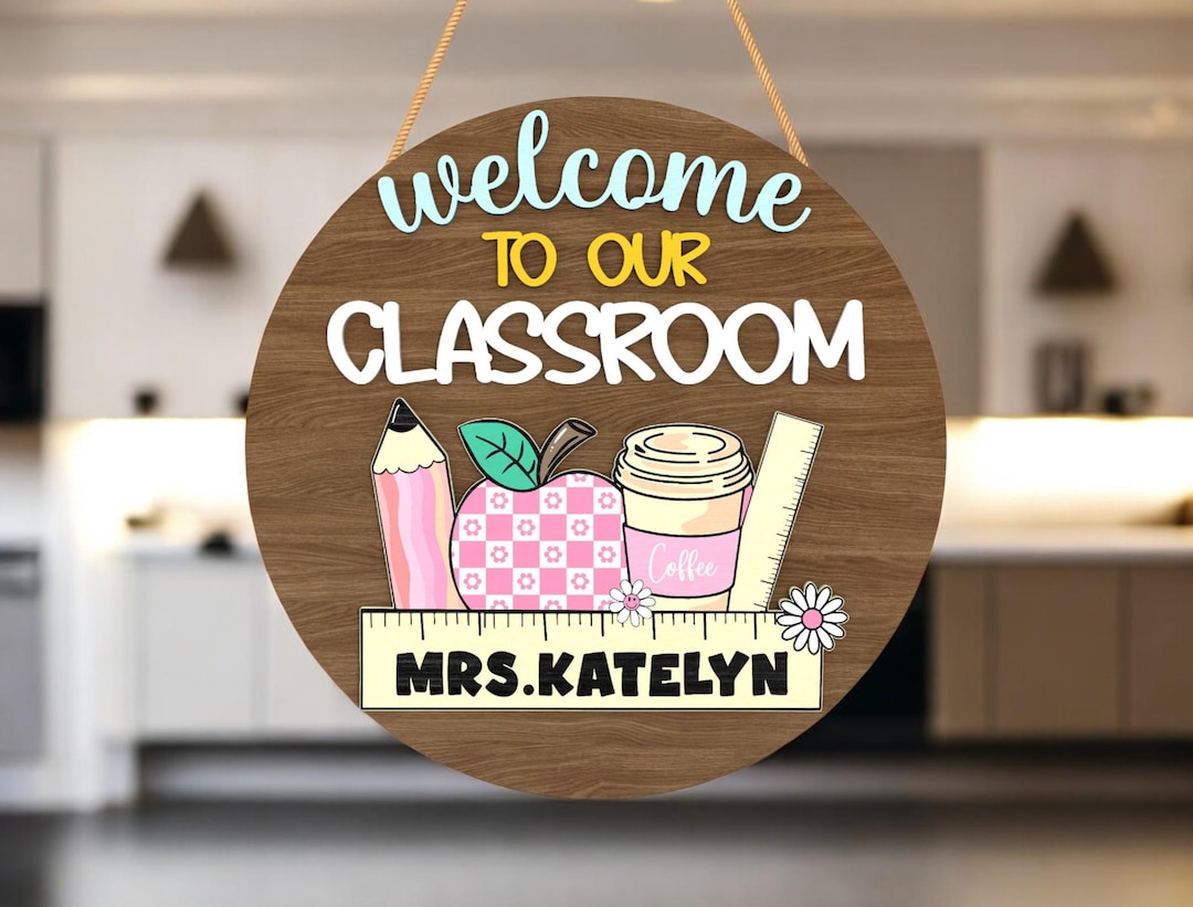 Welcom Ruler Welcome to Our Classroom Laser Cut File Svg,personalized Teacher Door ...