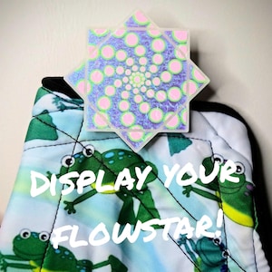 FlowClip Classic Kit - The Best Flowstar Wall Display! | Into the Cosmos Pattern (#1) | Glow in the Dark! | Neon UV | Quick Swap Star Design