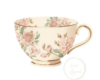 Imágenes prediseñadas de tazas de té, ilustración PNG de alta resolución, fondo transparente de 300 ppp, uso comercial.