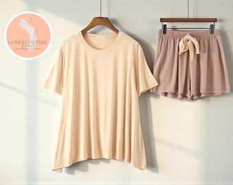 Soft Lounge Set | Women's Short Sleeve Pajama Suit