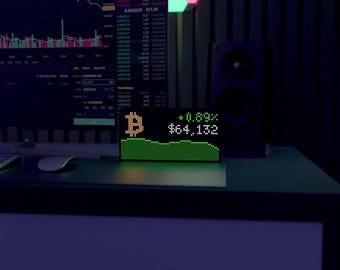 Solidpixels Tetra | Cotações de ações e criptomoedas, placares esportivos, previsão do tempo, display LED, presente para escritório, decoração de quarto, atualizações AO VIVO, animações