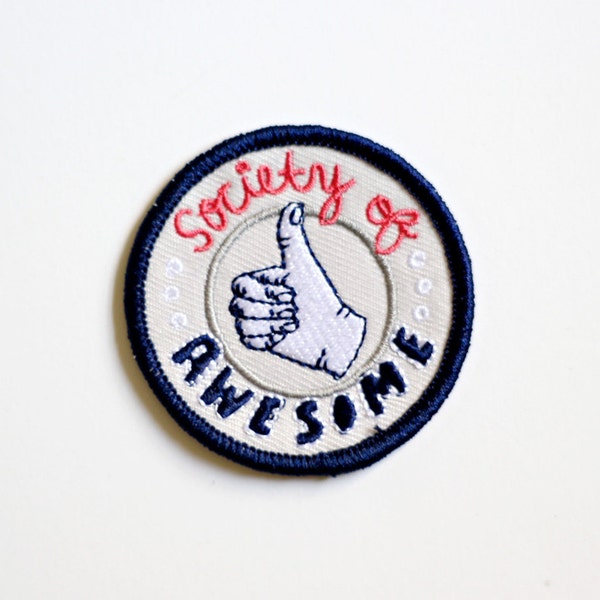 Society of Awesome Iron On Patch