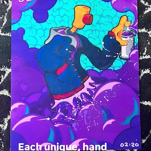 Original Graffiti Character Art by SWAY  Hand-Embelished Print
