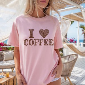 I Love Coffee Unisex Softstyle T-Shirt, Perfect Gift for Coffee Lovers, Casual Wear, Birthday Gift, Cozy Coffee Shop Style