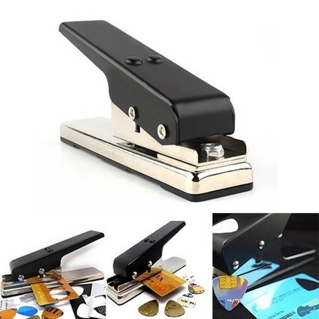 Black Plectrum Guitar Punch DIY Guitars Pick Maker, Make Your Own Guitar Picks Tool, Recycle