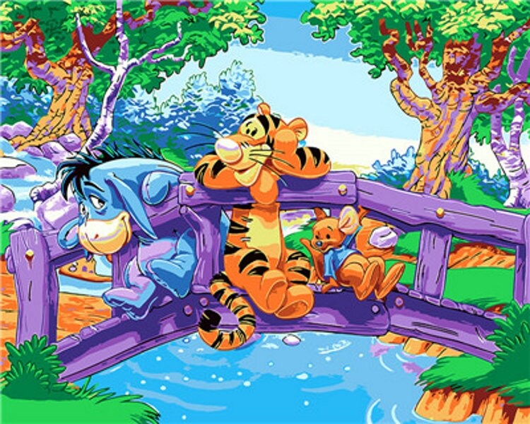 Art & Collectibles Oil 24 Color Paint By NumBers Disney Movie Cartoon