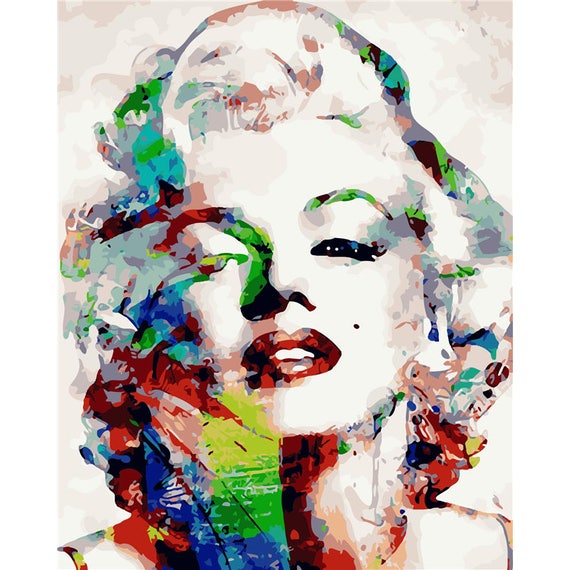 Beautiful Marilyn Monroe Painting Artwork Paint By Numbers Kit DIY 