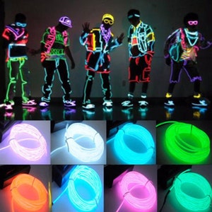 Neon EL Wire 9FT, 3m Flexible EL Wire Neon light, http://1supply.etsy.com