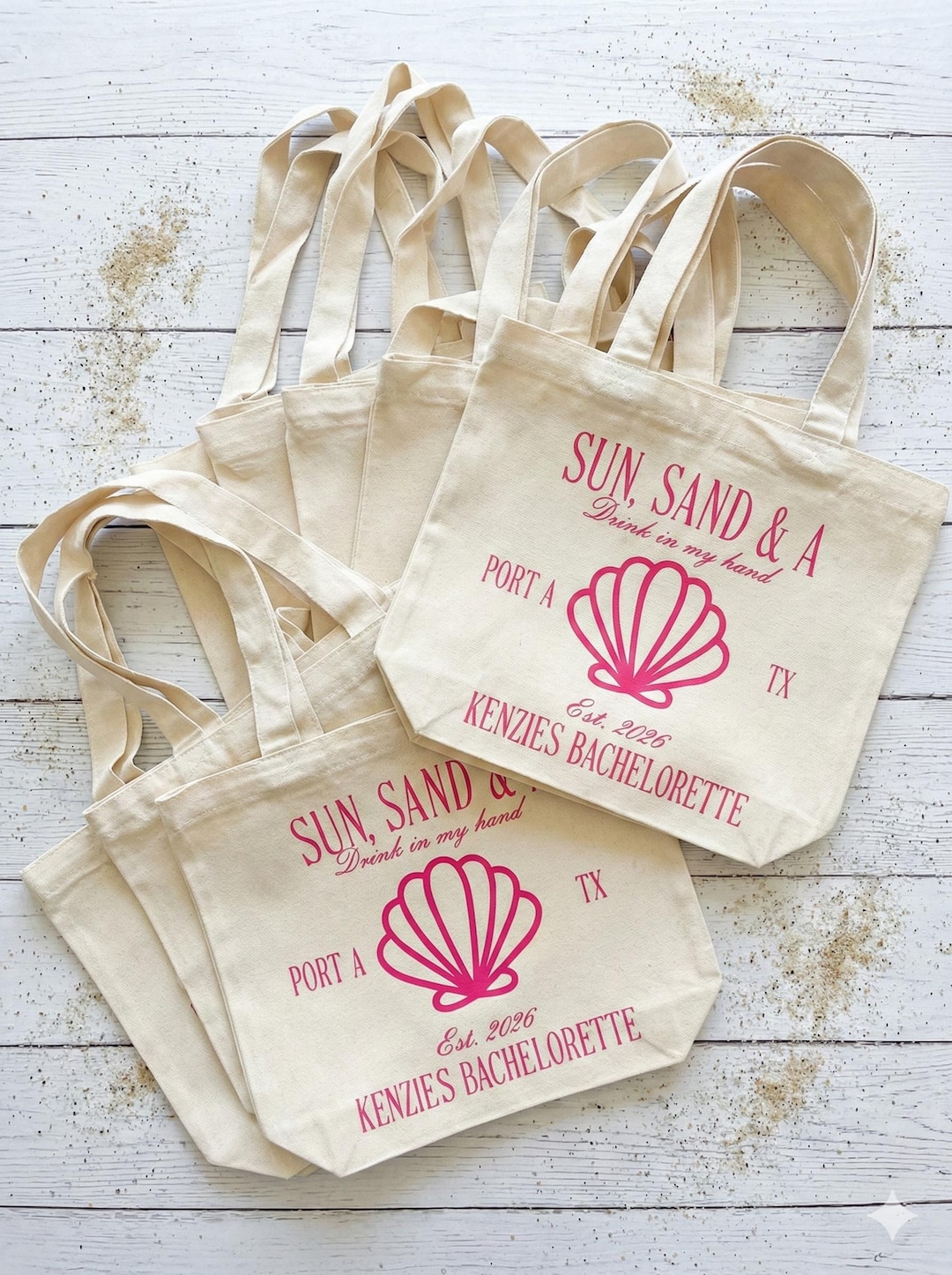Custom Beach Bachelorette Tote Bag | Bridesmaid Gift, Party Favor - Etsy