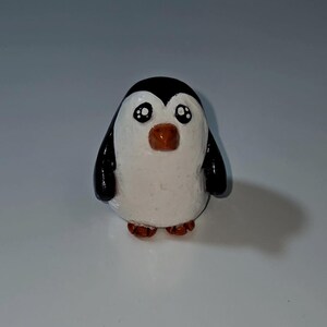 Handmade Polymer Clay Penguin Desk Buddy