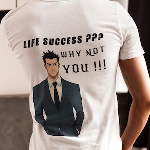 Motivierendes Unisex T-Shirt (WEISS), Inspirationszitat Shirt, positive Vibes T-Shirt, Lebenserfolg T-Shirt, ermächtigendes Top