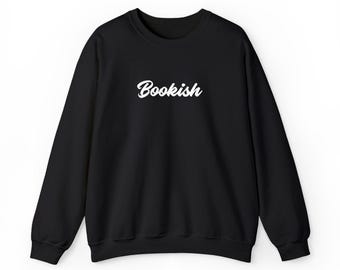 Bluza z okrągłym dekoltem Bookish, idealna dla miłośników książek, przytulny prezent, moda jesienna, odzież do czytania, entuzjasta literatury