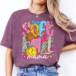 Softball Coquette Bow Softball Mom Mothers Day Softball Mama, Brushstroke Sport Mom Png, Softball Game Day Png, Preppy Png