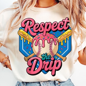 Best baseball Drip Drippy icecream drip png|Respect the Drip|Baseballmama|Red white Blue|Dripping Ball|Sprinkles Drip Sports|DIY Teeshirts