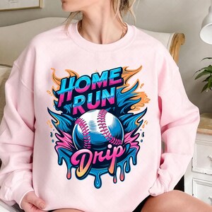 Baseball Home Run Drip Ice Cream Drip Youth Boys, Sublimation, Ice Cream Drip, Baseball game day, Team colors, Digital Download