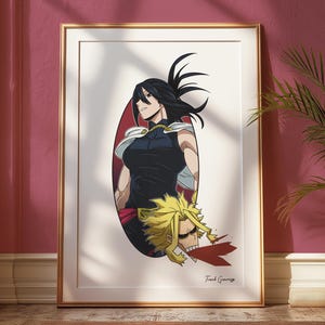 Nana Shimura & All Might Art | Custom Anime Print | My Hero Academia Inspired Poster | MHA Gift | Digital Download Zip File | Anime Decor