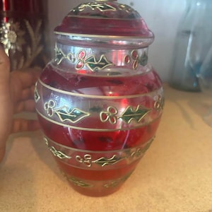 Weihnachtsvase Glasmalerei