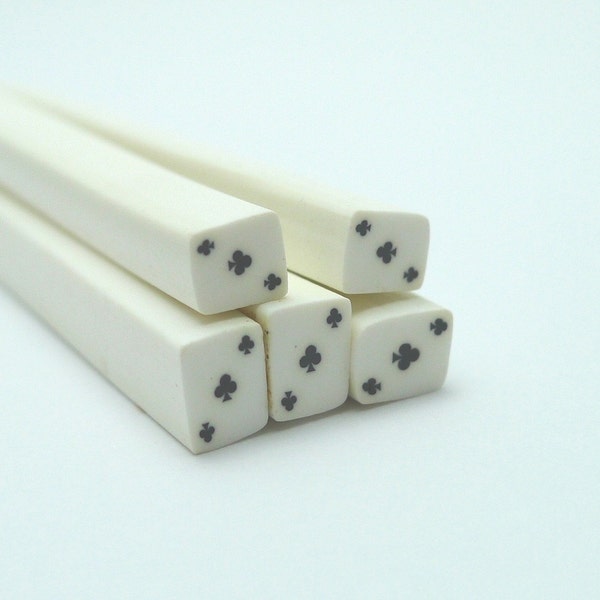 S151 Poker Face - Ace of Club - polymère argile canne pour Miniature Food Deco et Art d'ongle