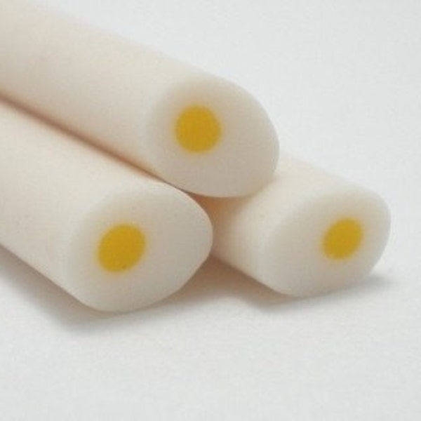 Pack of 3 - S074 Yummy Food - Egg - Polymer Clay Cane for Miniature Food Deco and Nail Art (USD35 Free Ship Worldwide*)