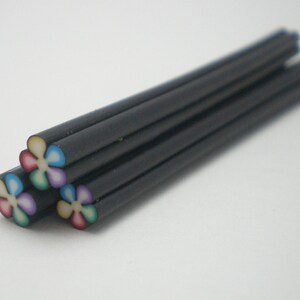 Pack of 3 S078 Rainbow Blooms Polymer Clay Cane for Miniature Food Deco and Nail Art USD35 Free Ship Worldwide image 2