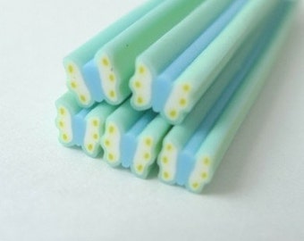 S163 Graceful Butterfly (Baby Blue) - Polymer Clay Cane for Miniature Food Deco and Nail Art