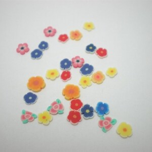 Pack of 3 S078 Rainbow Blooms Polymer Clay Cane for Miniature Food Deco and Nail Art USD35 Free Ship Worldwide image 3