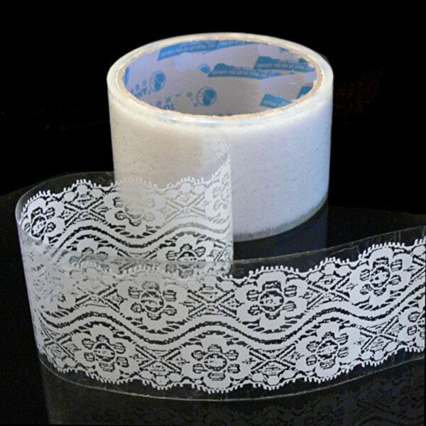 LVictorian Lace Deco Tape-Deco Sticker-Transparent Lace Tape-Perfect for Valentines Day