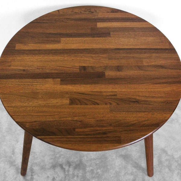 23.5 inch Classic Walnut End / Side Table and Coffee table or Nightstand - Classic Mid Century Modern Eames Style Wood Boho Furniture