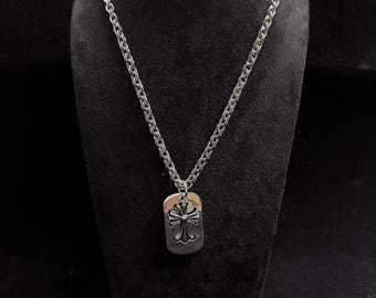 Gothic style y2k punk cross cut out charm necklace for men and women minimalist vintage, gift for him or her