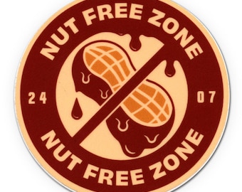 Nut Free Zone - Funny Sticker