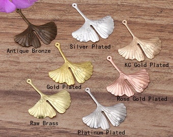 50pcs 26*29mm Filigree Jewelry Connectors Setting,filigree ginkgo leaf Connector,Filigree Findings,Raw Brass Finding,filigree leaf Charms