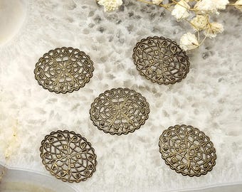 100pcs 22*17mm lace Oval Flower Filigree Jewelry Connectors Setting,filigree Connector,Filigree Findings,Raw Brass Findings,filigree Charms