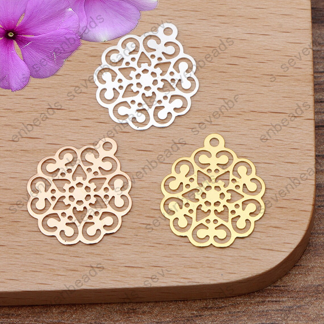 200pcs 1517mm lace Flower Filigree Jewelry Connectors Etsy