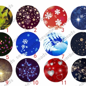 10mm-30mm Finished Round Glass cabochons,Photo Glass Cabochon, Round Starry Night cabochons,Streaked Cabs Cabochons, Image Glass Cabochon