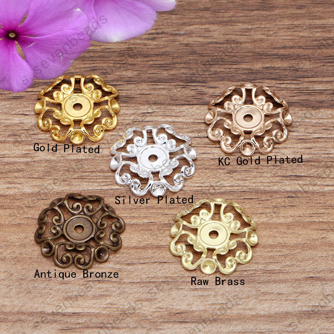 50pcs 23mm Lace Flower Filigree Jewelry Connectors Etsy UK