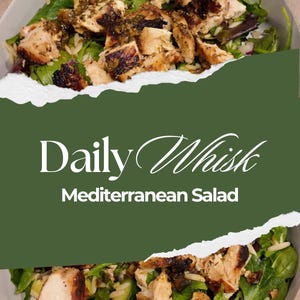 Mediterranean Salad Digital Recipe Card | Printable Healthy Salad Recipe | Instant Download for Meal Planning & Kitchen Organization