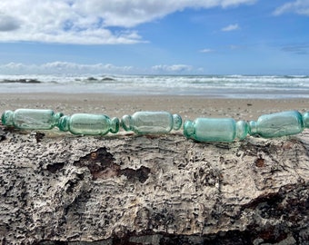 Set of 5 Japanese Glass Fishing Floats, Authentic, Used for Octopus