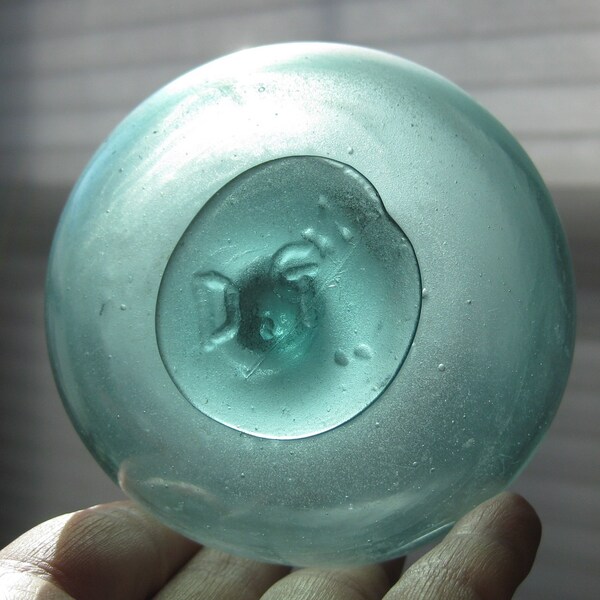 Japanische Glas Angeln Float - Baseball-Gr&ouml;&szlig;e, Alaska-Beachcombed, Matt, Dai-Ichi-Mark
