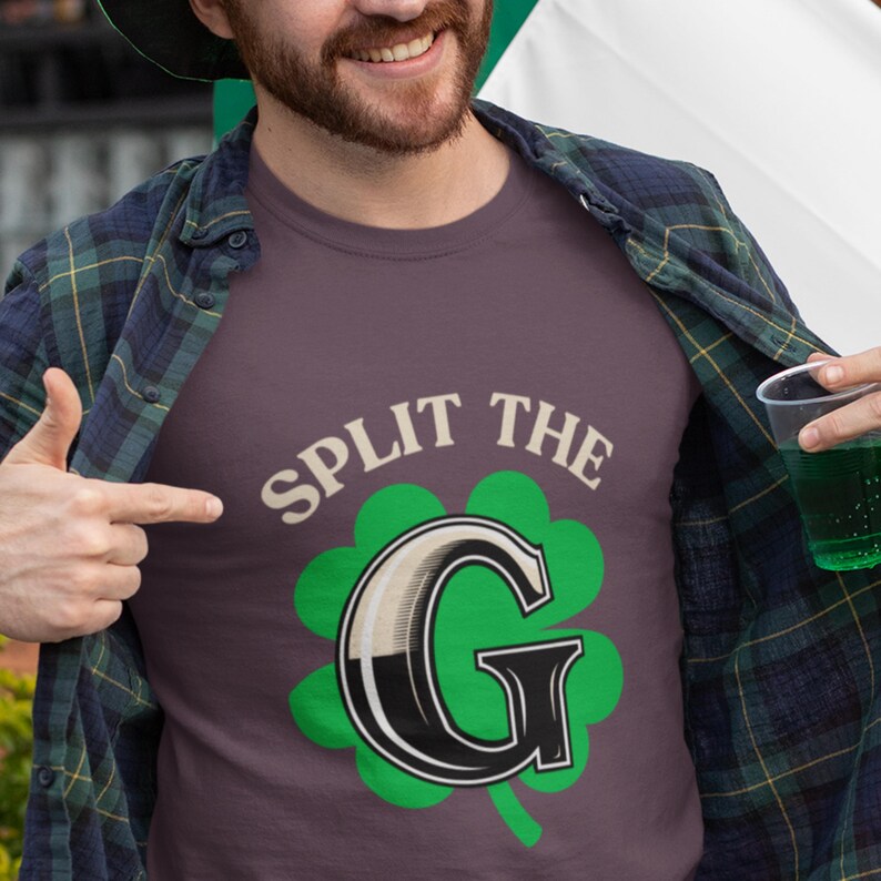 Guinness "Split the G" Challenge Tee | Beer Logo Parody, Pub Shirt image 7