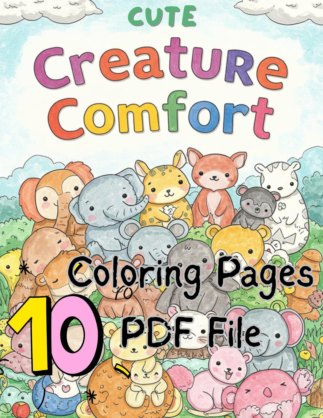 Comfort Coloring Pags Cute Creature Comfort Coloring Pages at Home Couch Sleeping Reading ...